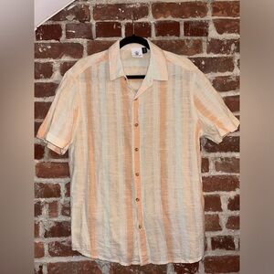 Linen Short Sleeve Shirt Mens